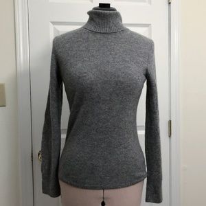 J.Crew 100% Cashmere Gray Turtleneck Sweater